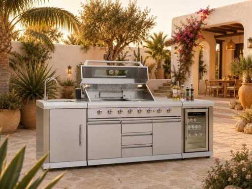 Field Outdoor Stainless Collection 3-piece Outdoor Kitchen
