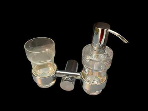 Zeepdispenser met glas