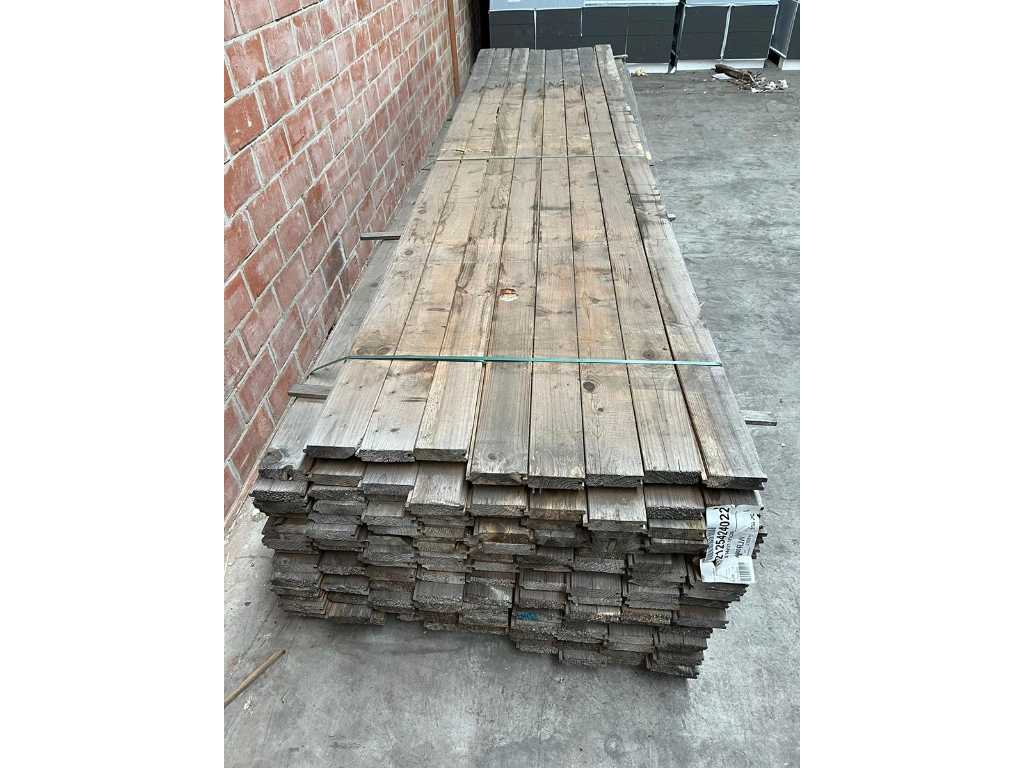 78,8 m² planchetten tand en groef 12 x 3,5 cm lengte 4,08 m