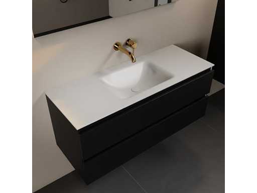 Dulapul de baie negru 120cm centru