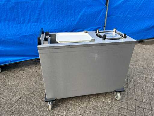 RVS dienbladen/bordenkar