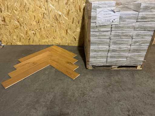 Multiplank eiken visgraat 14+3mm naturel olie 150*750mm (43,2m2)