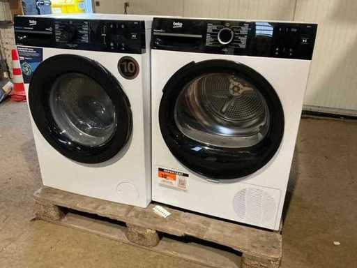 Beko BM3WFT3841B1 & BM3T3823BNL Mașină de spălat și uscător (2x)