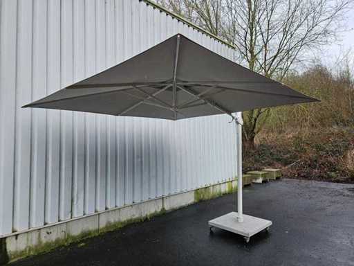 Jardinico Zweefparasol Marbella Plus 300x300cm - Doek Olefin Lichtgrijs