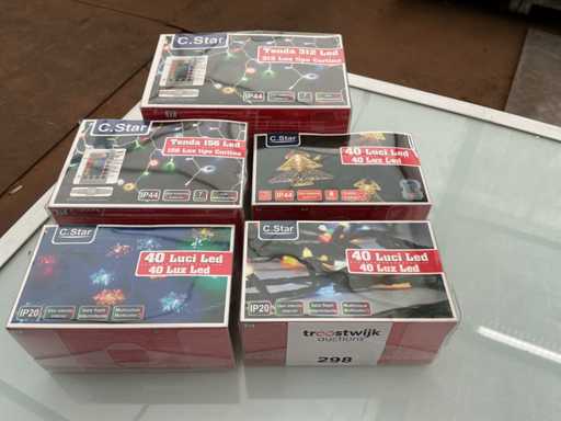 C.Star. Verschiedene LED-Weihnachtsbeleuchtungen. (5-fach)