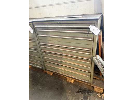   Workshop drawer cabinet with contents