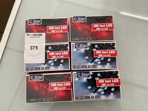 C.Star. Schutzart IP44. Innen- / Außenbereich, Weihnachts-LED-Beleuchtung. (6-fach)