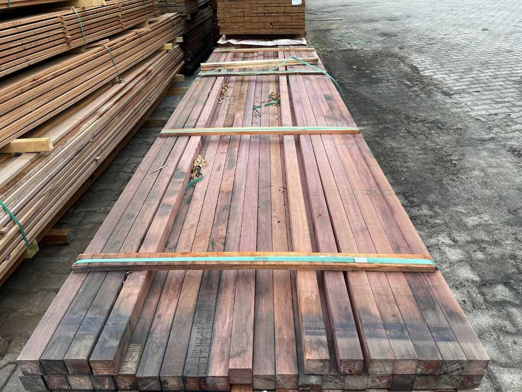 Hardwood posts planed 45x45mm, length 30/305cm 79/335cm (109x)
