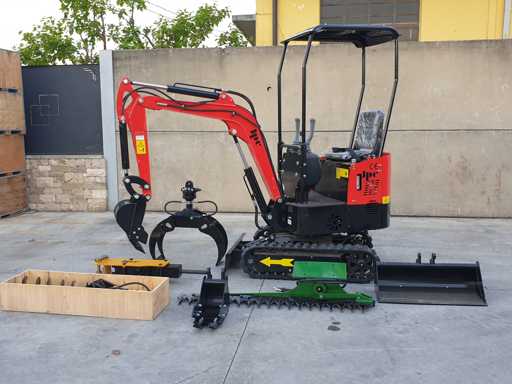 JPC HT12 Mini Excavator with Attachments 