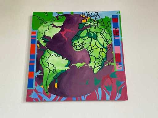 120x120cm Canvas schilderij