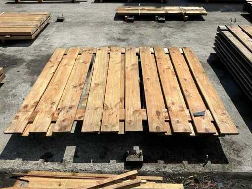 Schermo da giardino Douglas 21 assi 180x180 cm