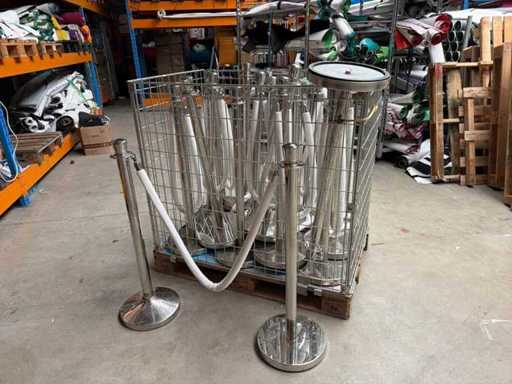 Afzetpalen met koord (19x)