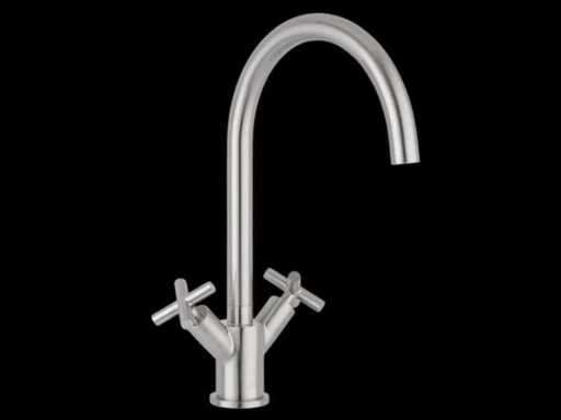 Job Accross Keukenmengkraan met kruisgreep brushed nickel