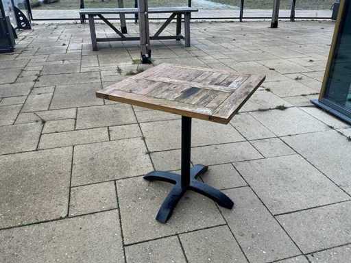 Terrace table with teak top (10x)