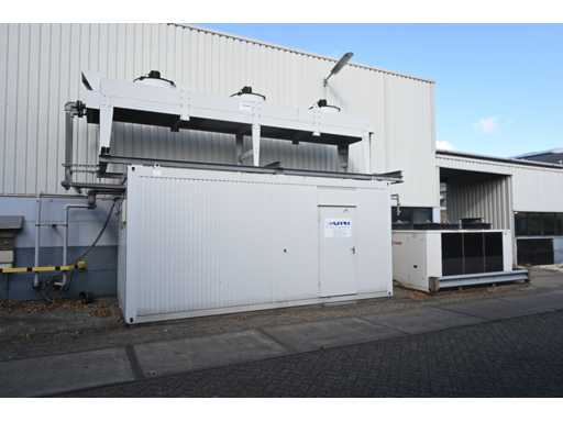 Oni Industrial luftgekühlte 170KW Kälteanlage komplett im 20" Container inklusive Trane Chiller