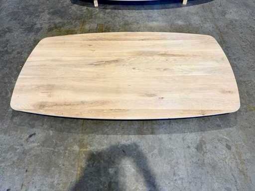 Blat oval din stejar danez, 180 cm.