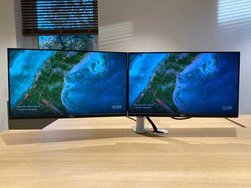 DELL - Monitor doppio da 23" con braccio ergonomico (HDMI, DP, VGA, USB)