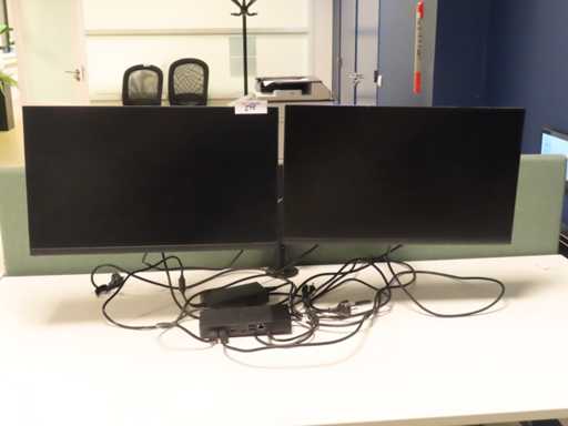 Dell - P2422H - Dubbele monitor op monitorarm