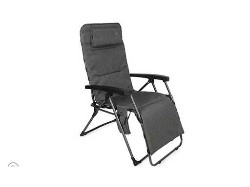 XL fauteuil met verwarmde functie, nekkussen en externe batterij, hartbalans positie - antraciet