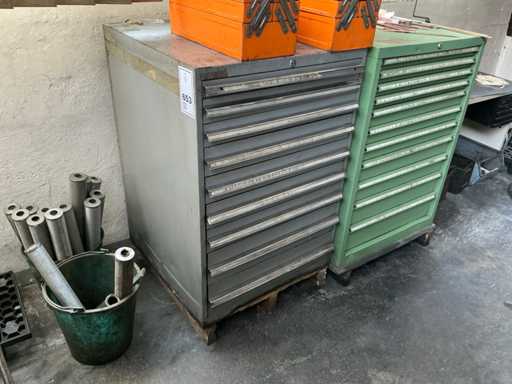 Chest of drawers with utensils