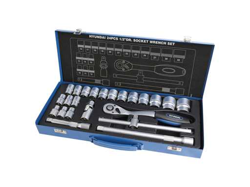 Jeu de douilles Hyundai de 23 pièces 1/2" (8x)
