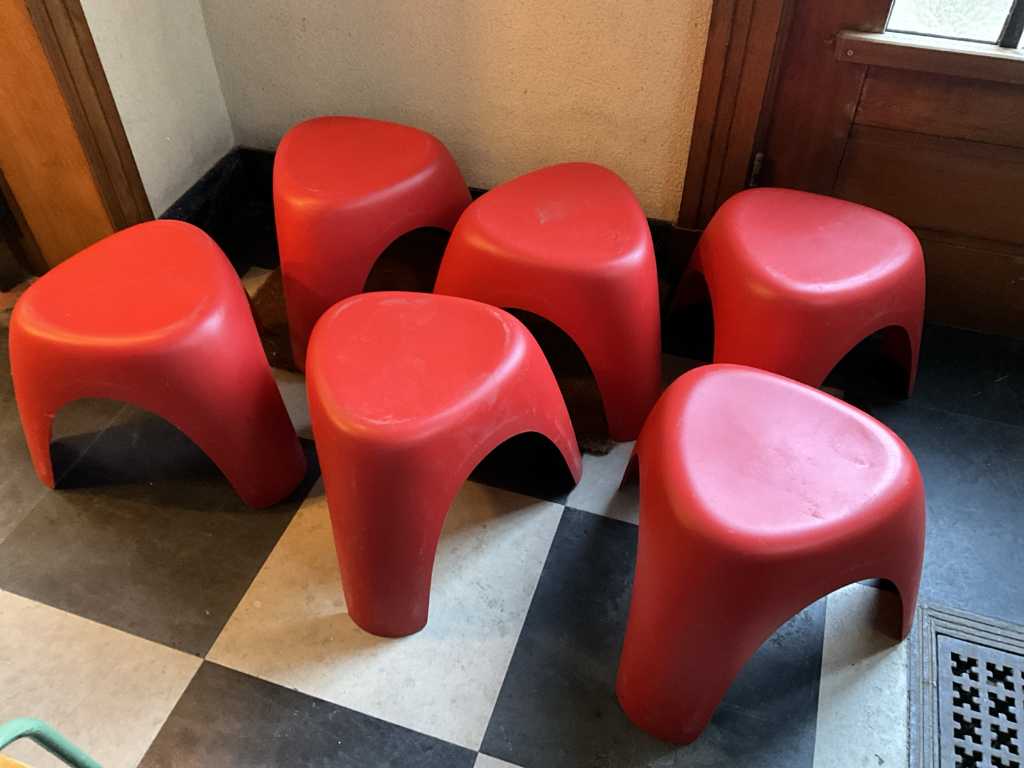 6x Design stool VITRA by Sori Yanagi