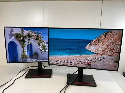Lenovo (P27h-20) 27", 2560x1440 (QHD) IPS Monitors (2x)