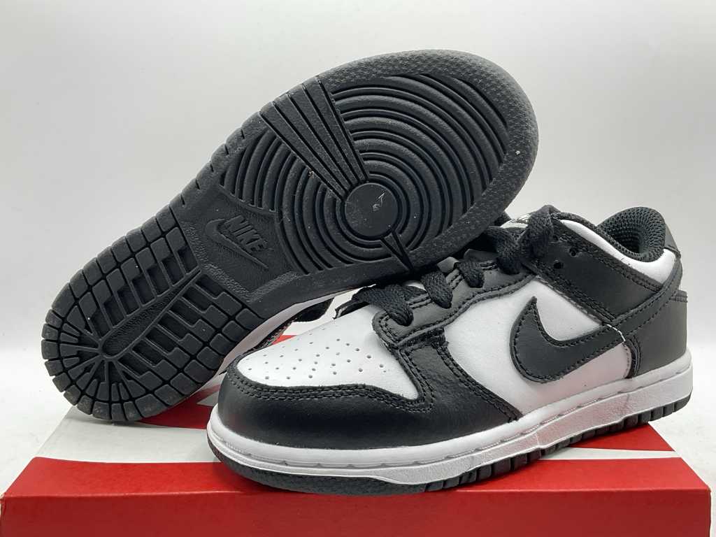 Nike Dunk Low Black White Kids Sneakers 29 1/2