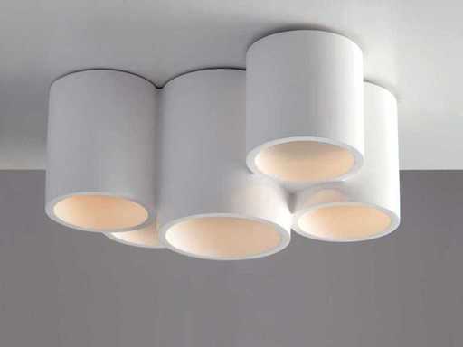 4 luminaires Hope 5.0 fixés en surface blancs 