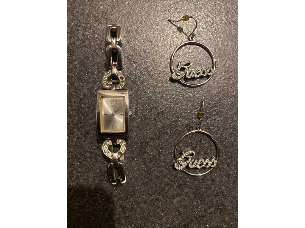 Guess watch and earrings  