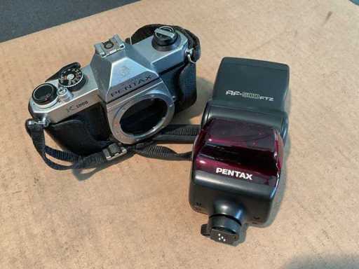 Pentax K 1000 Fotocamera set in tas