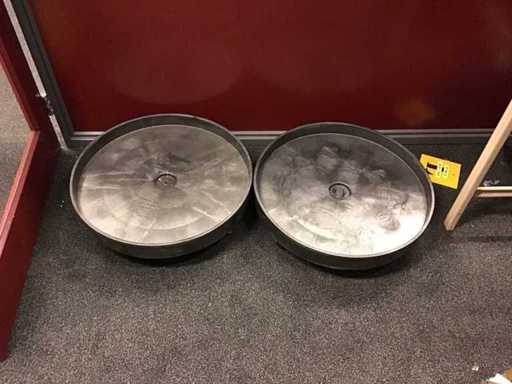 Sta per bidone dei rifiuti (2x)