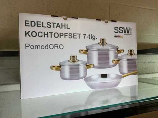 SSW PomodORO 7-piece cooking pot set