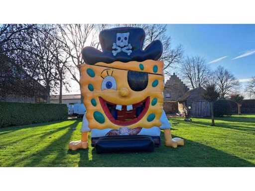 Springkasteel Spongebob glijbaan - waterpret!