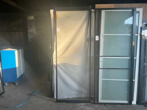 Porte d’état intérieure aspect acier 88x239cm