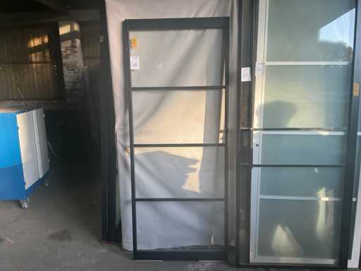 Porte pivotante aspect acier 85x210cm