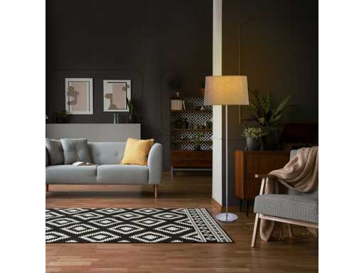 Rechte lamp met lampenkap