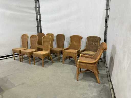 Rotan stoel (9x)