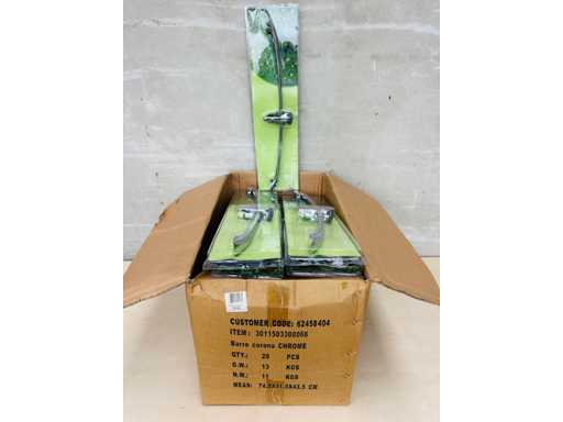 Klaar om te douchen (x20) - Gebogen ovale douchebar