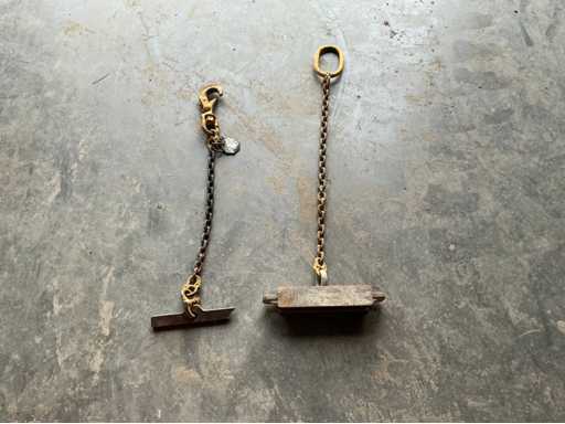 2 Chaînes de levage pour bobines Autre matériel d’entrepreneur (2x)