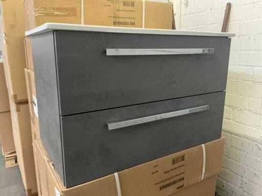 Sanox Chromix Anthracite Bathroom Furniture 80cm