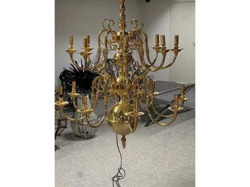 Lustre exclusif EICHHOLTZ Original Polish en laiton, taille 130 x 110 totalement sans dommage