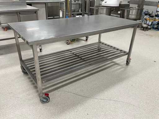 Stainless steel work table