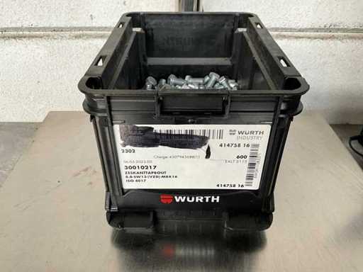 Würth 5,50 kg Sechseckbolzen M8x16 im stapelbaren Behälter