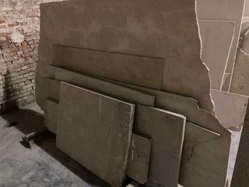 1 x buck avec des dalles de pierre blanche bourguignonne