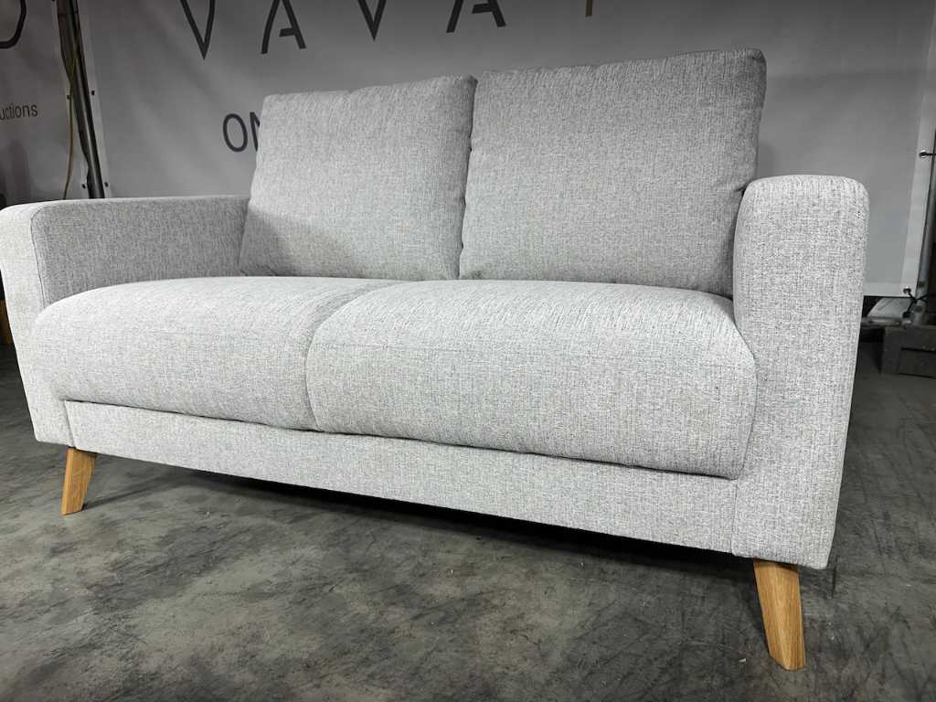 Hjort Knudsen - 2 Seater Sofa, Grey Fabric, Wooden Legs