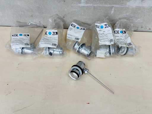 ECOUL (x6) - Messing chromen wasbakafvoer zonder rits