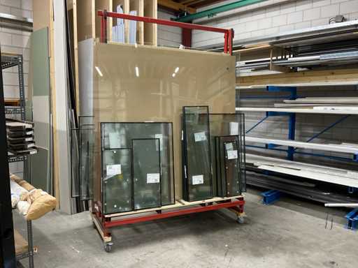 Chariot de transport de verre/plaques