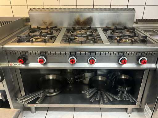 Offcar 6-pits Gasvuur