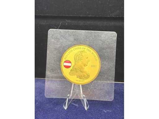 3000 franchi République du tchad | Monumenti tedeschi | 30 anni dalla caduta del Muro di Berlino | 1/500 oz 999 oro fine